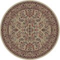 Concord Global 5 ft. 3 in. Persian Classics Sarouk - Round, Ivory 20920